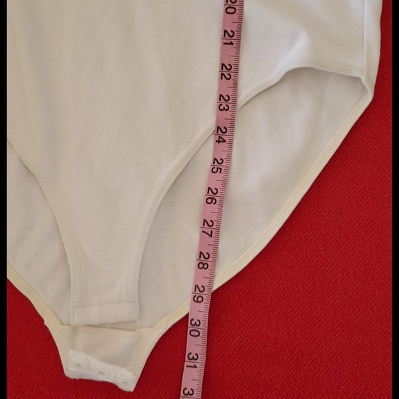 QPS white loose fit long sleeve bodysuit Missy XL - Picture 3 of 6